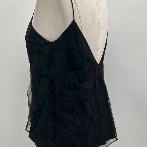 CHLOÉ ~ CHLOÉ LACE BLACK LONG SLEEVE BLOUSE WITH BAND COLLAR FLORAL DETAIL - Picture 15 of 16